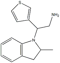 2-(2-methyl-2,3-dihydro-1H-indol-1-yl)-2-(thiophen-3-yl)ethan-1-amine Structure