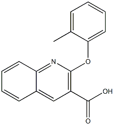2-(2-methylphenoxy)quinoline-3-carboxylic acid,,结构式