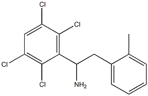2-(2-methylphenyl)-1-(2,3,5,6-tetrachlorophenyl)ethan-1-amine,,结构式