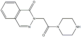 2-(2-oxo-2-piperazin-1-ylethyl)phthalazin-1(2H)-one 化学構造式