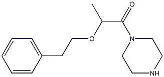 2-(2-phenylethoxy)-1-(piperazin-1-yl)propan-1-one,,结构式