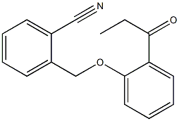 2-(2-propanoylphenoxymethyl)benzonitrile Struktur