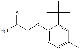2-(2-tert-butyl-4-methylphenoxy)ethanethioamide,,结构式