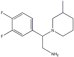 2-(3,4-difluorophenyl)-2-(3-methylpiperidin-1-yl)ethanamine,,结构式
