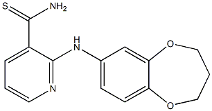 2-(3,4-dihydro-2H-1,5-benzodioxepin-7-ylamino)pyridine-3-carbothioamide 结构式