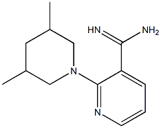 2-(3,5-dimethylpiperidin-1-yl)pyridine-3-carboximidamide 结构式