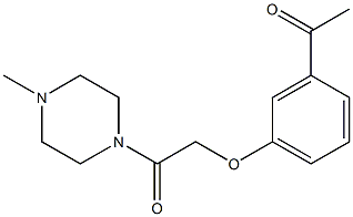 2-(3-acetylphenoxy)-1-(4-methylpiperazin-1-yl)ethan-1-one 化学構造式