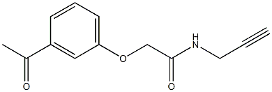 2-(3-acetylphenoxy)-N-prop-2-ynylacetamide,,结构式