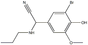 2-(3-bromo-4-hydroxy-5-methoxyphenyl)-2-(propylamino)acetonitrile 化学構造式