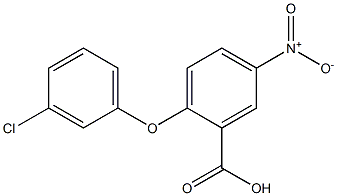 2-(3-chlorophenoxy)-5-nitrobenzoic acid,,结构式