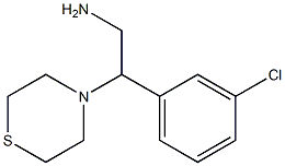 2-(3-chlorophenyl)-2-(thiomorpholin-4-yl)ethan-1-amine,,结构式