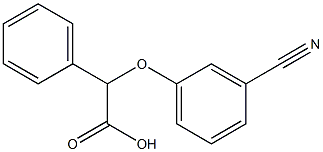 2-(3-cyanophenoxy)-2-phenylacetic acid 化学構造式