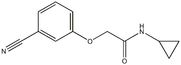 2-(3-cyanophenoxy)-N-cyclopropylacetamide Struktur