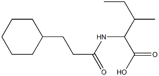 2-(3-cyclohexylpropanamido)-3-methylpentanoic acid,,结构式