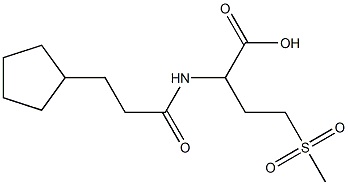 2-(3-cyclopentylpropanamido)-4-methanesulfonylbutanoic acid Structure