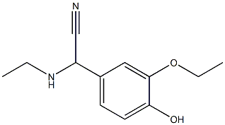  2-(3-ethoxy-4-hydroxyphenyl)-2-(ethylamino)acetonitrile