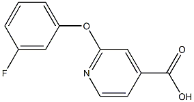 2-(3-fluorophenoxy)pyridine-4-carboxylic acid Struktur
