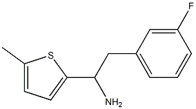 2-(3-fluorophenyl)-1-(5-methylthiophen-2-yl)ethan-1-amine,,结构式