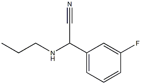 2-(3-fluorophenyl)-2-(propylamino)acetonitrile Struktur