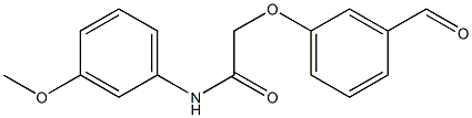 2-(3-formylphenoxy)-N-(3-methoxyphenyl)acetamide 化学構造式
