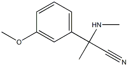 2-(3-methoxyphenyl)-2-(methylamino)propanenitrile Structure
