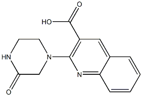 2-(3-oxopiperazin-1-yl)quinoline-3-carboxylic acid,,结构式