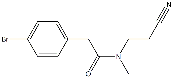 2-(4-bromophenyl)-N-(2-cyanoethyl)-N-methylacetamide Structure