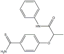 2-(4-carbamothioylphenoxy)-N-phenylpropanamide,,结构式