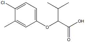 2-(4-chloro-3-methylphenoxy)-3-methylbutanoic acid Struktur