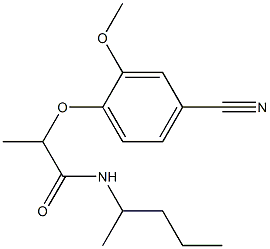 2-(4-cyano-2-methoxyphenoxy)-N-(pentan-2-yl)propanamide