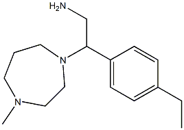 2-(4-ethylphenyl)-2-(4-methyl-1,4-diazepan-1-yl)ethan-1-amine 化学構造式