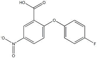 2-(4-fluorophenoxy)-5-nitrobenzoic acid Struktur