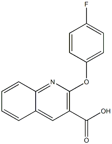 2-(4-fluorophenoxy)quinoline-3-carboxylic acid 化学構造式