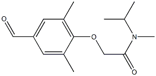 2-(4-formyl-2,6-dimethylphenoxy)-N-methyl-N-(propan-2-yl)acetamide 化学構造式