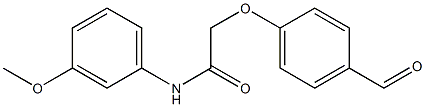 2-(4-formylphenoxy)-N-(3-methoxyphenyl)acetamide Struktur