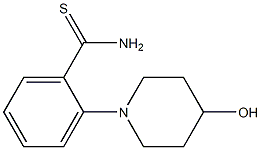2-(4-hydroxypiperidin-1-yl)benzene-1-carbothioamide Struktur