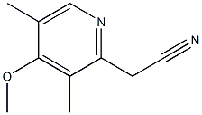2-(4-methoxy-3,5-dimethylpyridin-2-yl)acetonitrile,,结构式