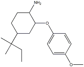2-(4-methoxyphenoxy)-4-(2-methylbutan-2-yl)cyclohexan-1-amine,,结构式