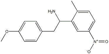 2-(4-methoxyphenyl)-1-(2-methyl-5-nitrophenyl)ethan-1-amine 化学構造式