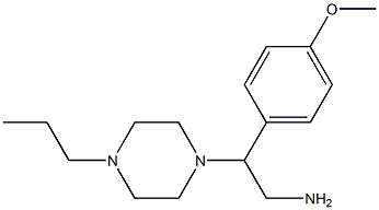 2-(4-methoxyphenyl)-2-(4-propylpiperazin-1-yl)ethanamine Struktur