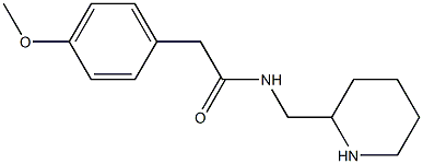 2-(4-methoxyphenyl)-N-(piperidin-2-ylmethyl)acetamide,,结构式