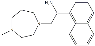 2-(4-methyl-1,4-diazepan-1-yl)-1-(naphthalen-1-yl)ethan-1-amine,,结构式