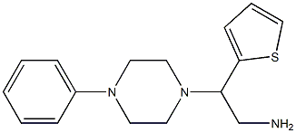 2-(4-phenylpiperazin-1-yl)-2-(thiophen-2-yl)ethan-1-amine 化学構造式