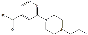 2-(4-propylpiperazin-1-yl)pyridine-4-carboxylic acid Struktur