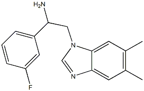 2-(5,6-dimethyl-1H-1,3-benzodiazol-1-yl)-1-(3-fluorophenyl)ethan-1-amine