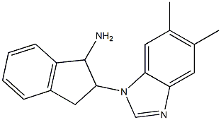 2-(5,6-dimethyl-1H-1,3-benzodiazol-1-yl)-2,3-dihydro-1H-inden-1-amine Structure