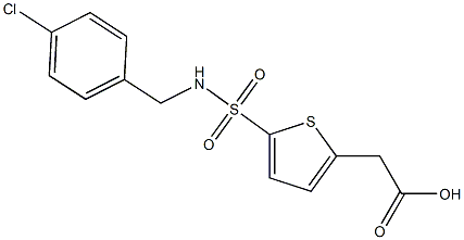 2-(5-{[(4-chlorophenyl)methyl]sulfamoyl}thiophen-2-yl)acetic acid