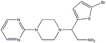 2-(5-bromothiophen-2-yl)-2-[4-(pyrimidin-2-yl)piperazin-1-yl]ethan-1-amine 化学構造式