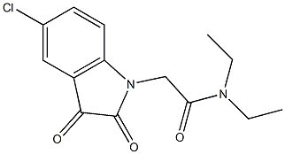 2-(5-chloro-2,3-dioxo-2,3-dihydro-1H-indol-1-yl)-N,N-diethylacetamide 结构式