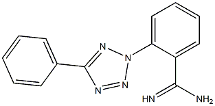 2-(5-phenyl-2H-1,2,3,4-tetrazol-2-yl)benzene-1-carboximidamide,,结构式